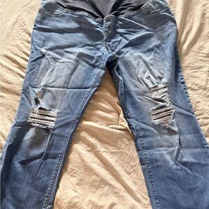 Isabel Maternity by Ingrid & Isabel Blue Distressed Boyfriend Jeans